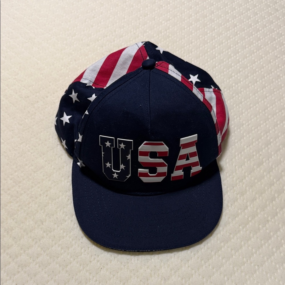 Place Kids Flag Accent Baseball Cap - Navy, Red, White